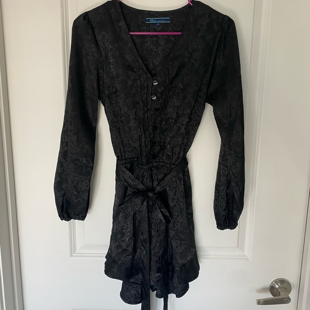 Shore Brand Long Sleeve Black Romper